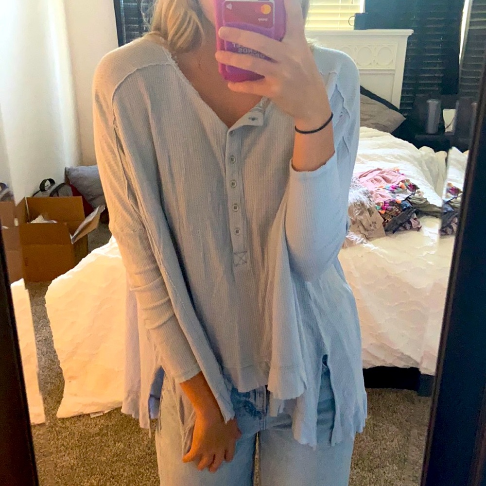 Free people 3/4 sleeve top